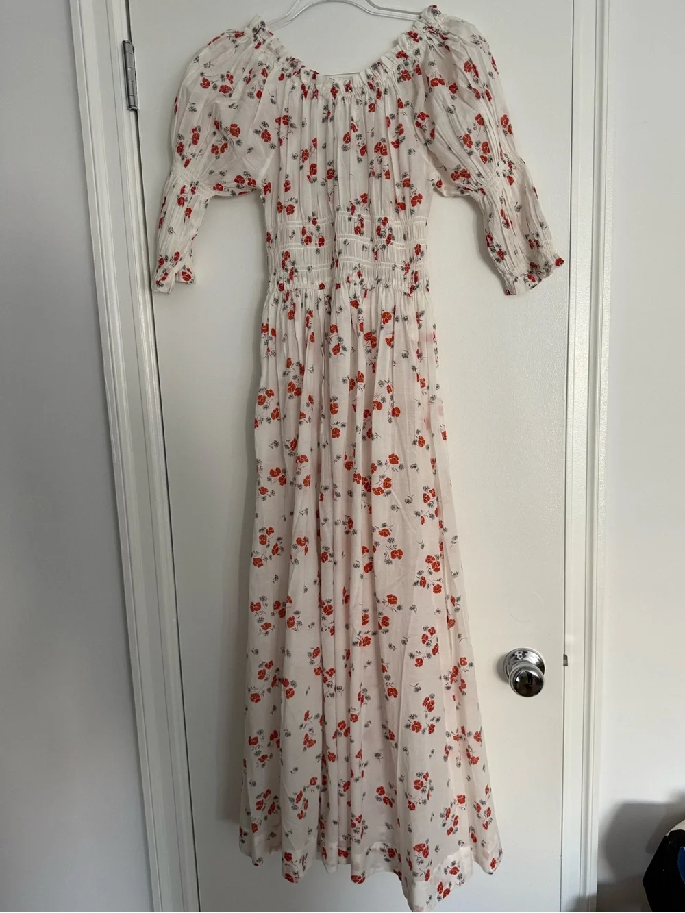 Doen Ischia Cotton Maxi Dress with Floral Print